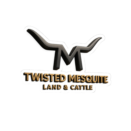 Twisted Mesquite Land & Cattle Logo Sticker — Kiss-Cut Vinyl Decal